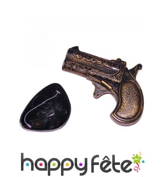 Cache oeil et petit pistolet de pirate pour adulte