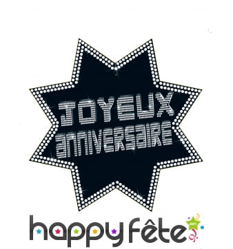 Cut Out Joyeux Anniversaire Vip Etoile 34 X 32 Cm