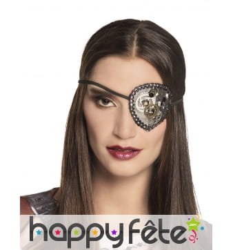 Cache oeil pirate steampunk pour femme