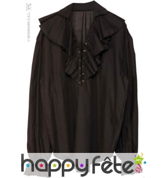 Chemise pirate homme noire