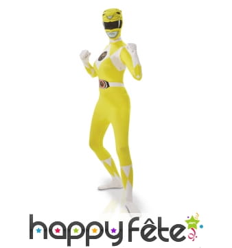 Costume power rangers jaune pour fille