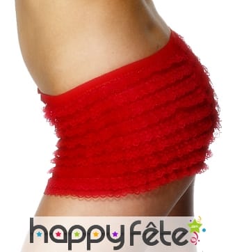 Culotte rouge avec froufrou de taille standard