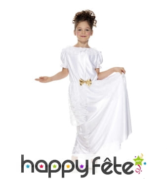 Costume robe blanche de princesse pour enfant