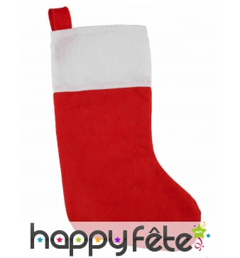 Chaussette rouge de Noël en feutrine, 37cm