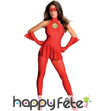 Costume rouge de Flash pour femme adulte