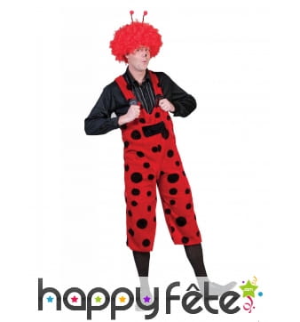 Costume salopette de coccinelle pour adulte