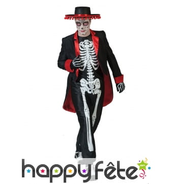 Costume squelette Dia de los muertos pour homme