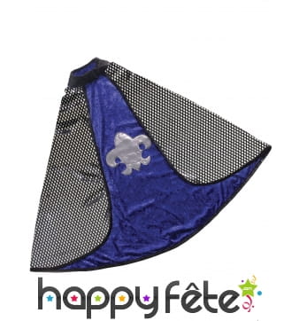 Cape velours de chevalier bleu pour enfant