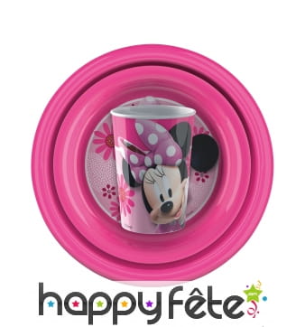 Coffret vaisselle Minnie Mouse en plastique