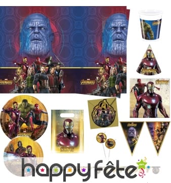 Déco Avengers Infinity War pour anniversaire