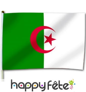 Drapeau Algérie pour supporter 30x46cm