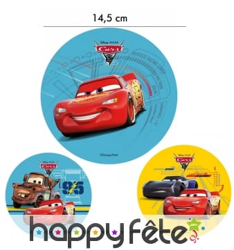 Disque Cars 3 de 14,5 cm en azyme