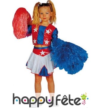 Déguisement enfant pompom girl usa