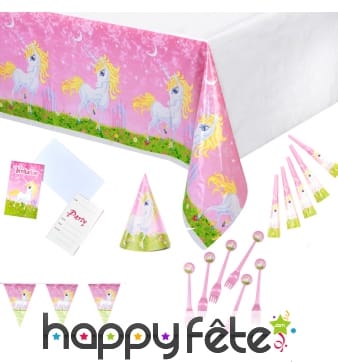 Décorations girly de Licorne pour anniversaire