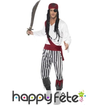 Déguisement homme pirate zebre