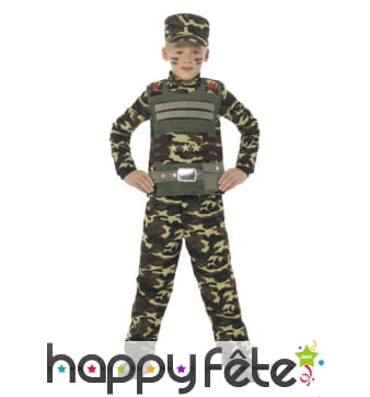 Déguisement militaire camouflage pour enfant