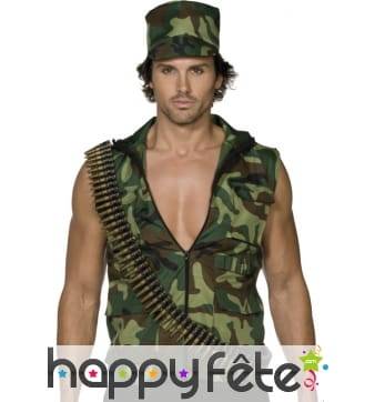 Déguisement militaire homme sexy jungle