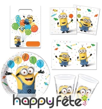 Décos Minions pour table d'anniversaire