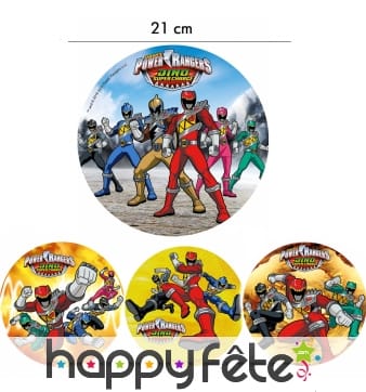 Disque Power Rangers de 21cm en azyme