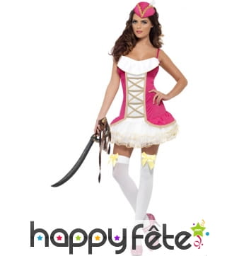 Déguisement pirate tutu femme sexy rose