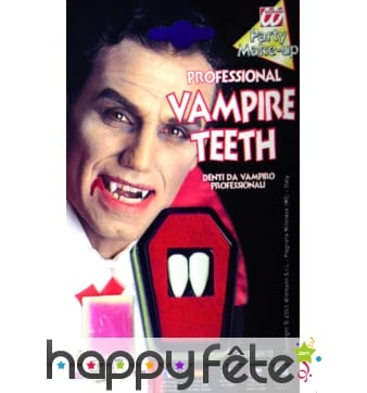 Dents pour vampire avec fixateur adhésif