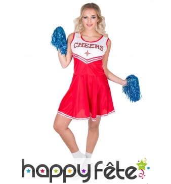 FORMIZON Deguisement Pompom Girl, Costume Cheerleader Femme, Deguisement  Pompom Girl Femme avec Pompons, High École Pom-Pom Girl Uniforme Halloween