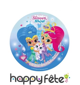 Disque Shimmer and Shine friends en sucre 20 cm