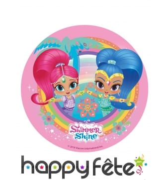 Disque Shimmer and Shine tropical en azyme 20 cm