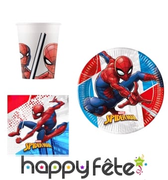 Déco Spiderman compostable pour anniversaire