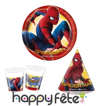 Décos Spiderman Homecoming de table d'anniversaire