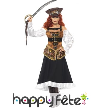 Déguisement steampunk pirate femme