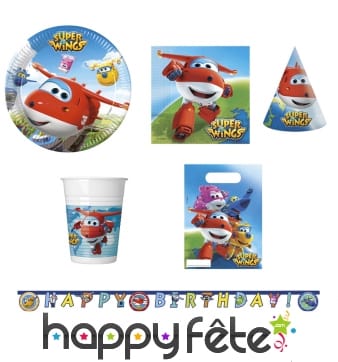 Décoration Super Wings pour table d'anniversaire