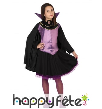 Déguisement violet noir de vampire pour fille