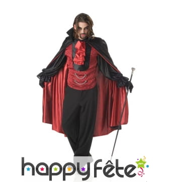 Elegante tenue de vampire avec cape pour homme