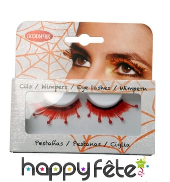 Faux cils gouttes de sang