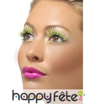 Faux cils long jaune