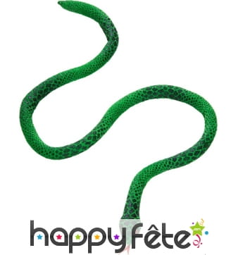 Faux serpent vert en tissu flexible de 100cm