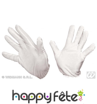 Gants blancs en coton de qualité supérieure