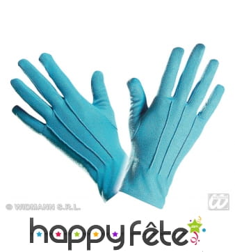 Gants bleus en polyester de qualité supérieure