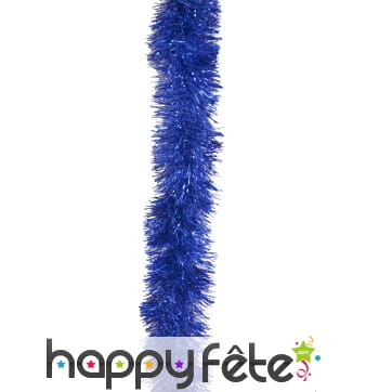 Guirlande chenille de noel, couleur bleu 2 M