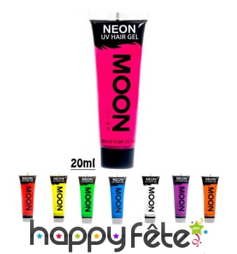 Gel cheveux fluo UV, Moonglow