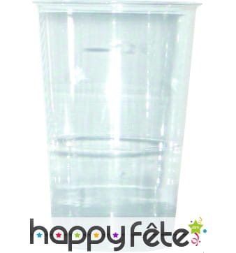 Gobelets en plastique transparent