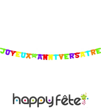 Guirlande Lettres Joyeux anniversaire