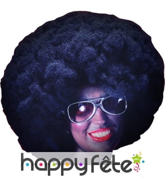 Grande perruque afro noire de 40 cm