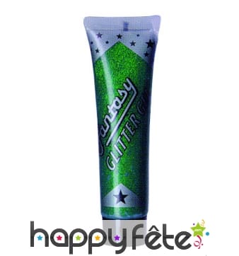 Gel pailletté vert pour la peau