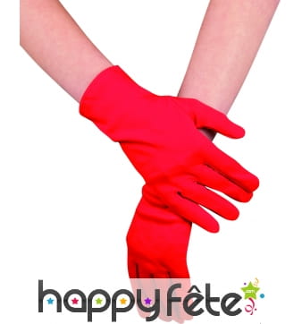 Gants rouges en polyester