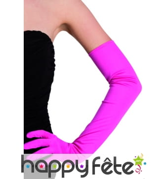 Gants stretch fuschia