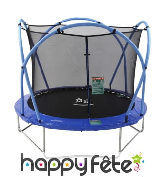 Grand trampoline pliable rond avec clôture