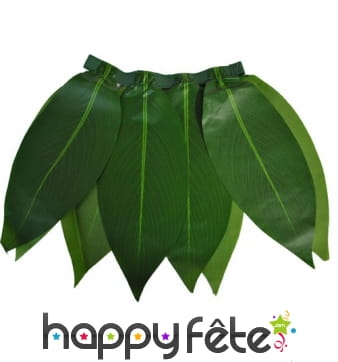 Jupe de feuilles vertes type bananier