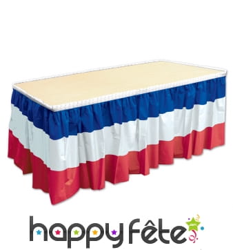 Jupe de table drapeau Français bleu blanc rouge